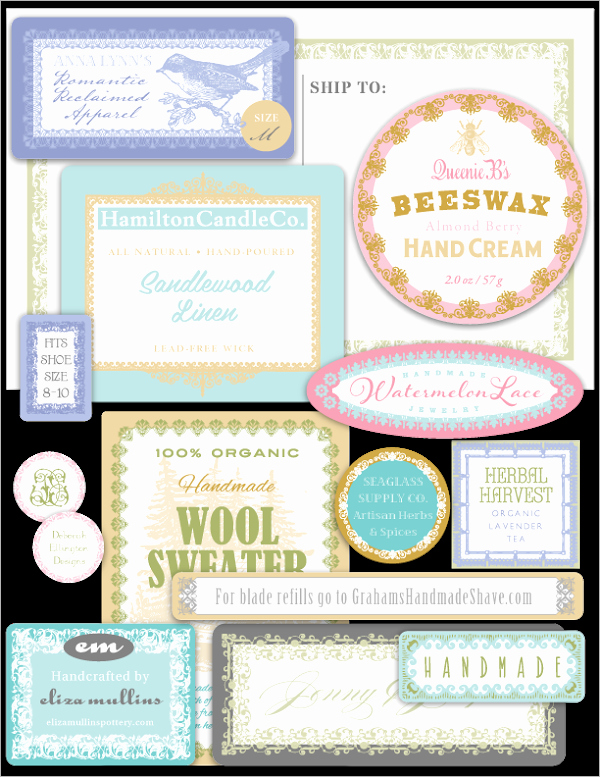Free Printable soap Label Templates | Latter Example Template