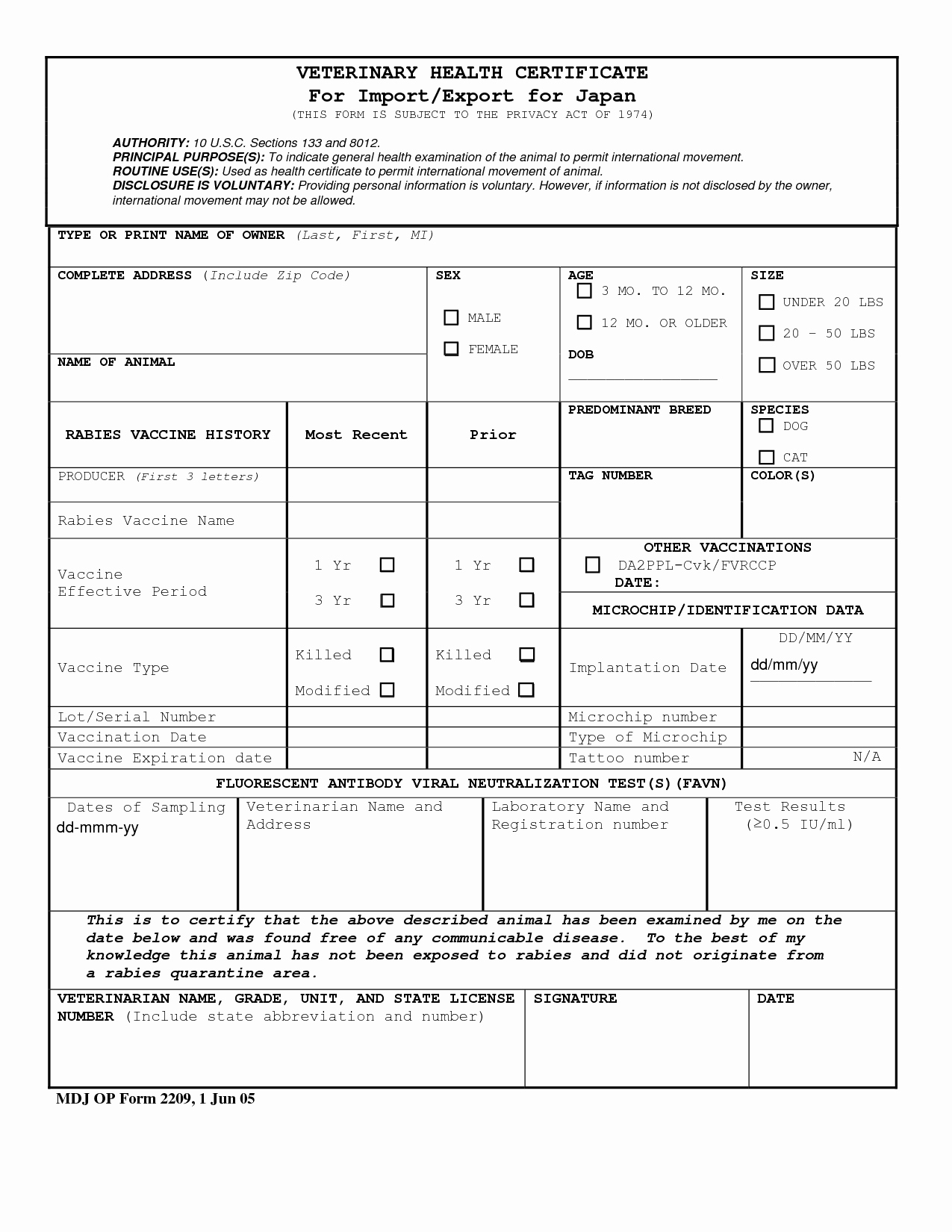 post pet health certificate for travel