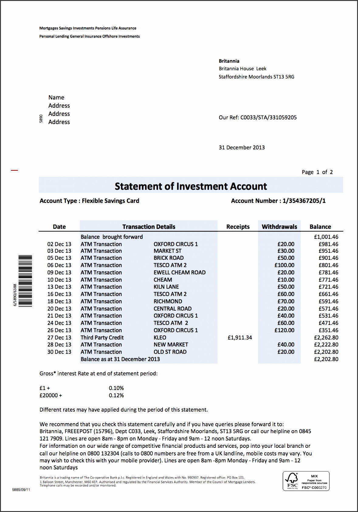 easy to use bank statement template cjkwe