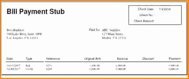 10 Pay Stub Template for 1099 Employee