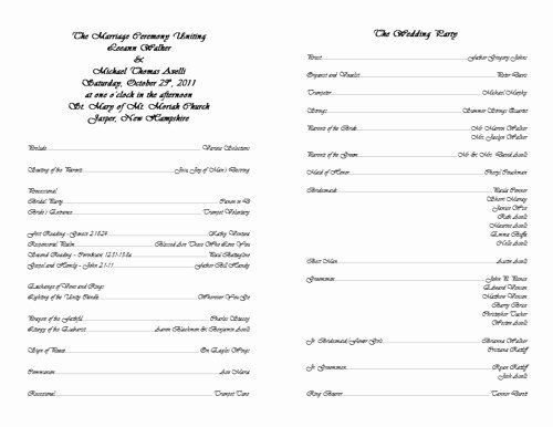 13 Best S Of Free Printable Wedding Bulletins