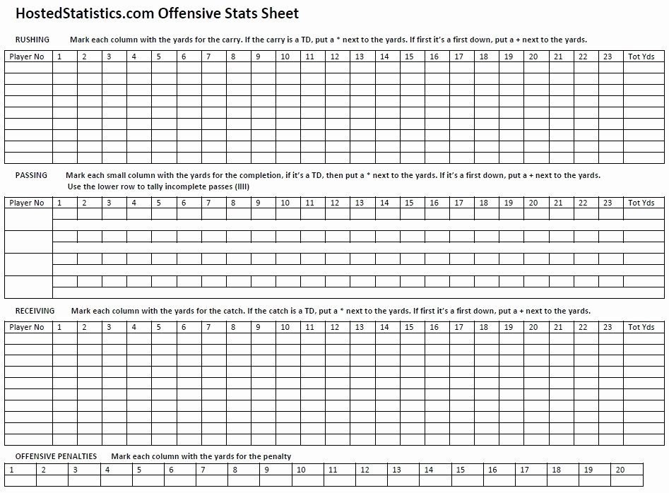 13 Free Sample Football Score Sheet Templates Printable