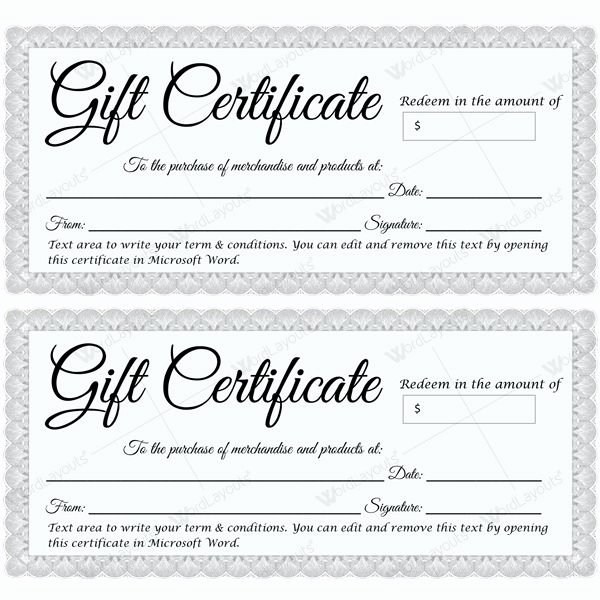 17 Best Ideas About Gift Certificate Templates On