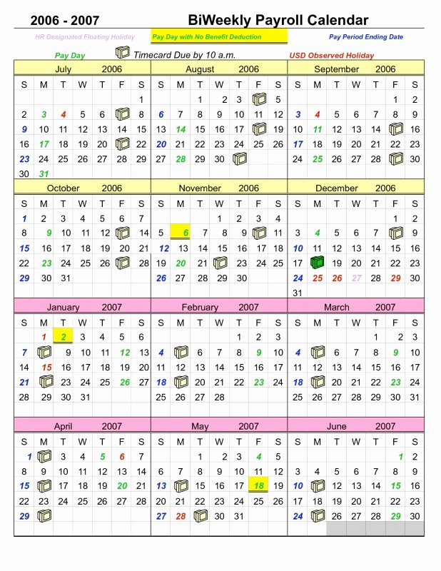 2017 Biweekly Payroll Calendar Calendar Template 2018