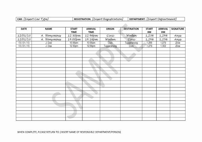 25 Of Student Driving Log Template