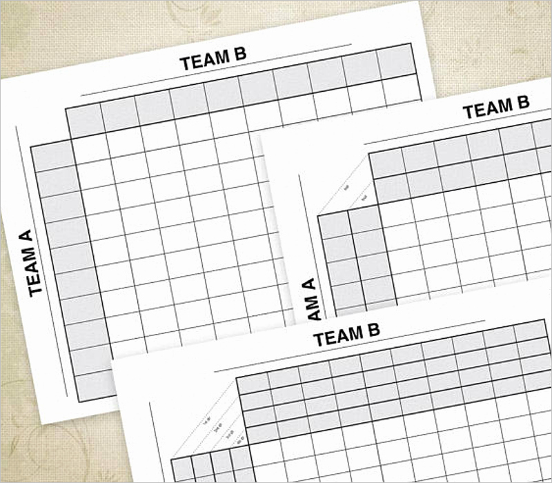 33 Printable Football Square Templates Free Excel Word