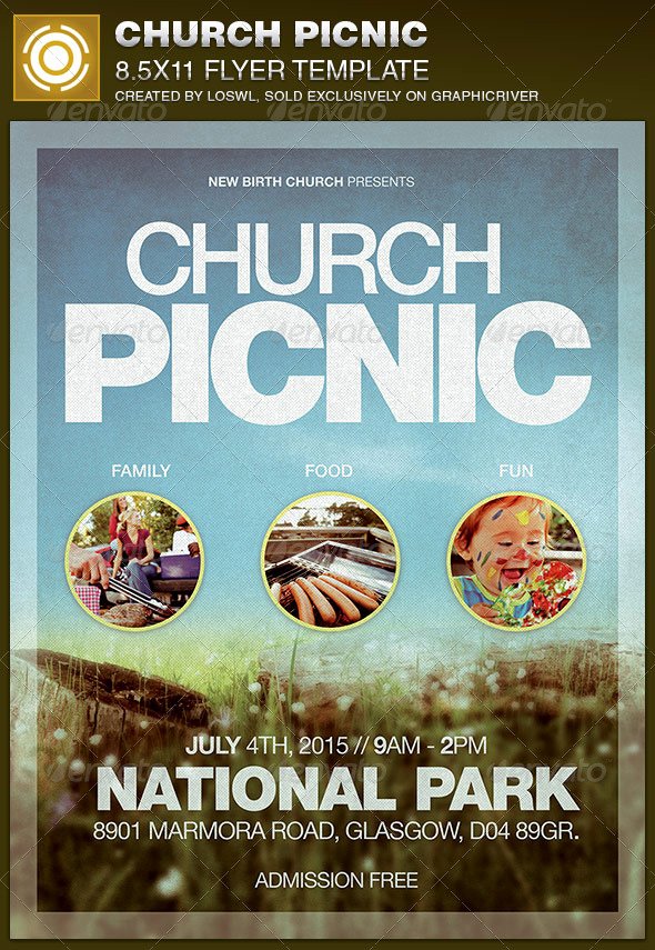 post family picnic flyer templates