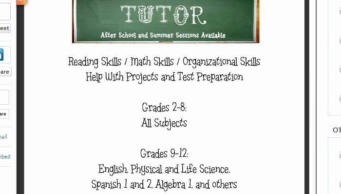 4 tutoring flyer templates