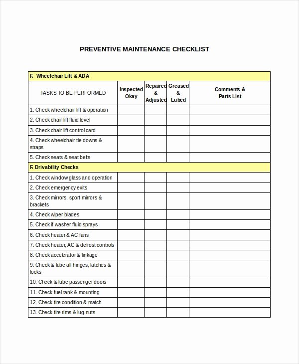 41 Checklist Templates