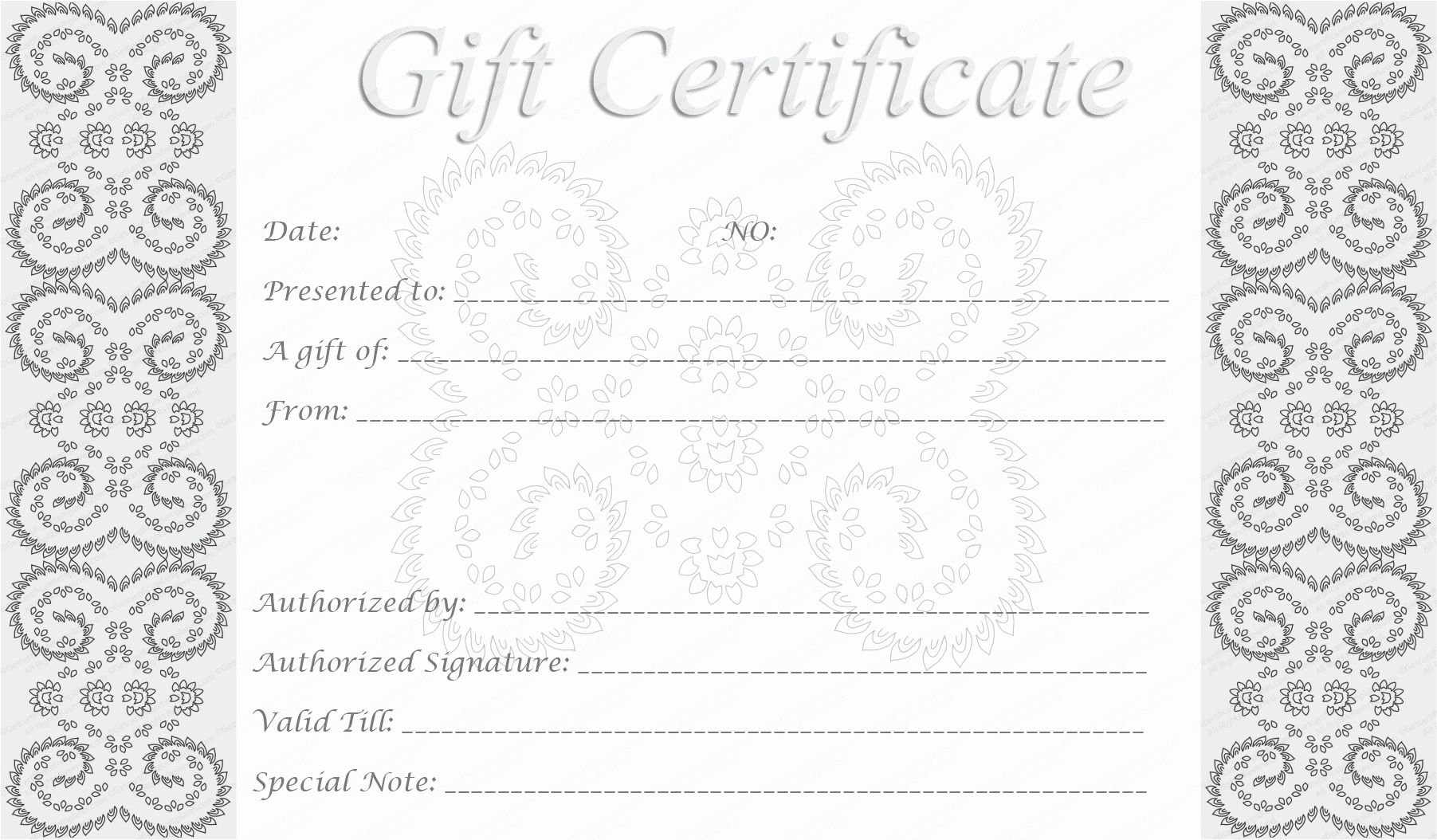 5 Best Of Free Editable Printable Gift Certificates