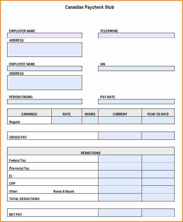 5 Independent Contractor Pay Stub Template