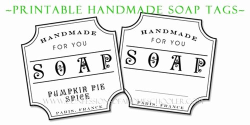 Printable Handmade Soap Label Template