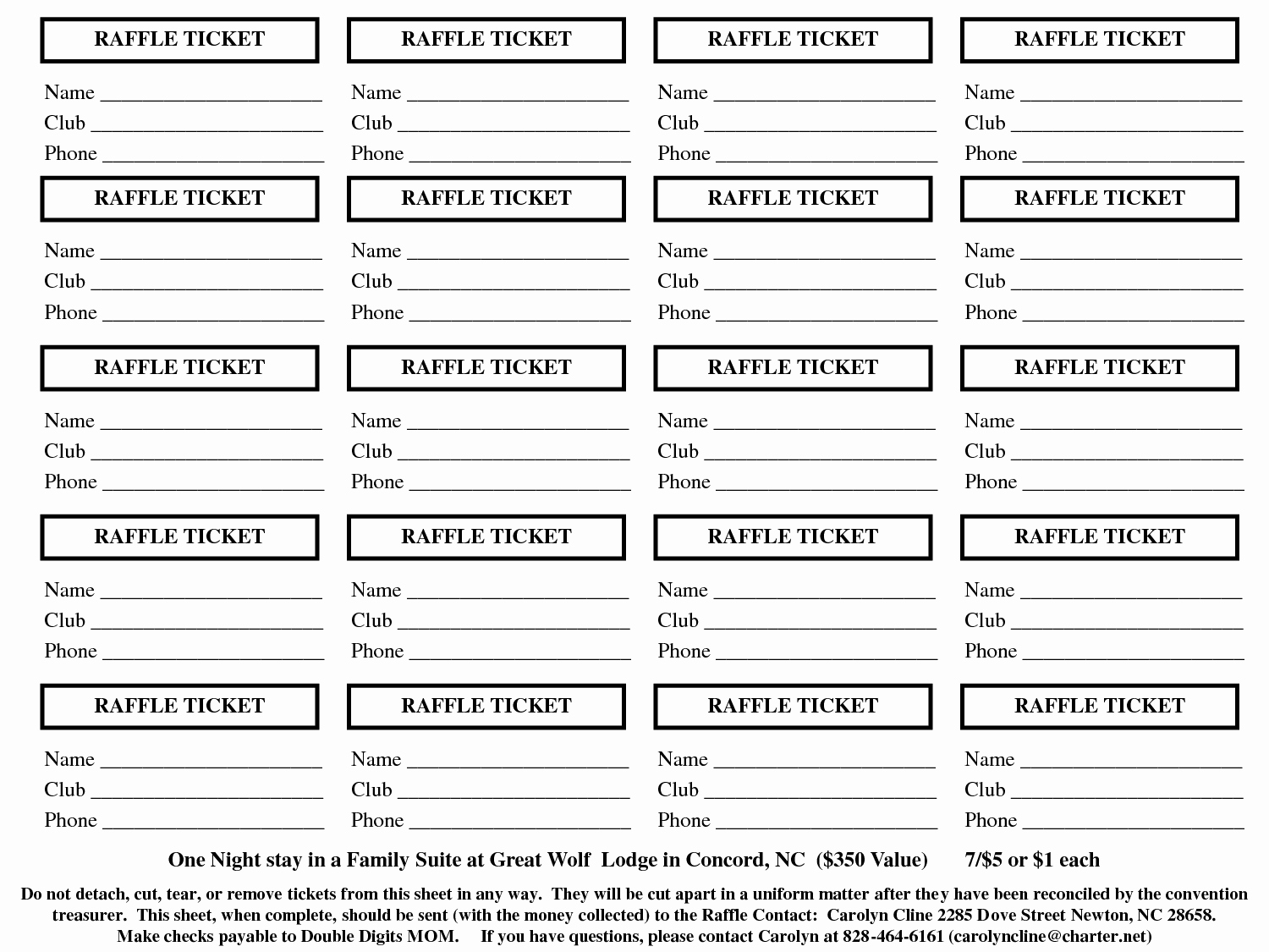 7 Best Of Printable Raffle Tickets with Numbers
