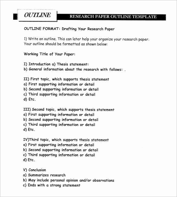 9 Outline Templates Word Excel Pdf formats