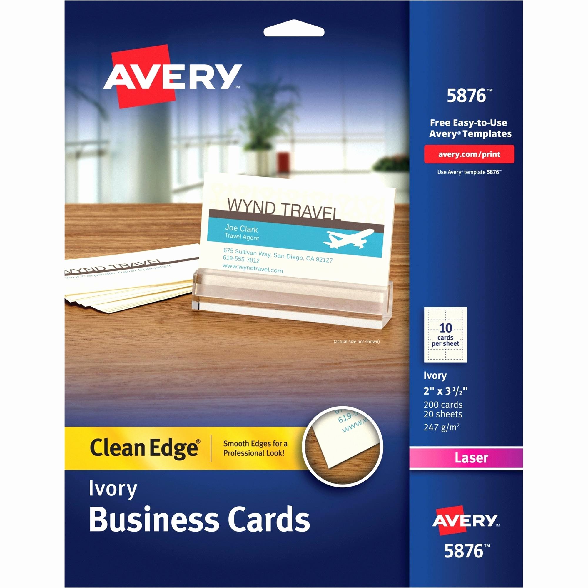 Avery Business Card Template 8376