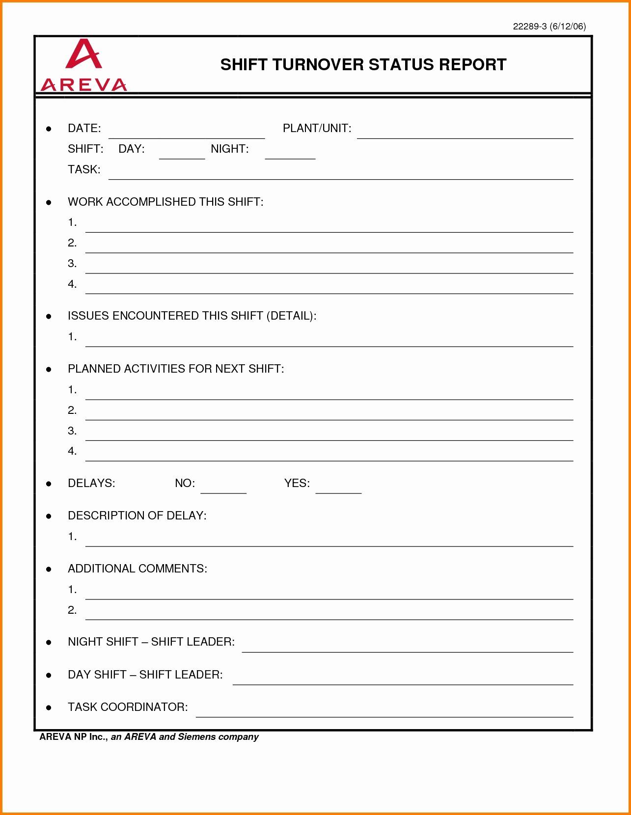Nursing Bedside Shift Report Template Letter Example Template