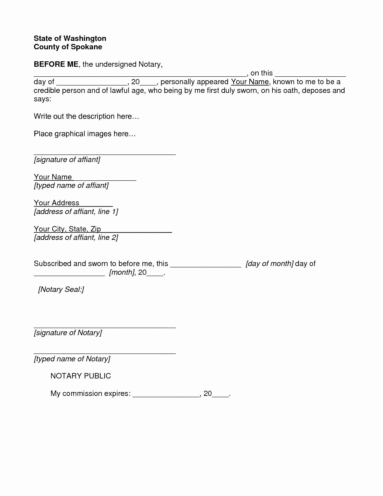 Best S Of Notarized Document Template Sample