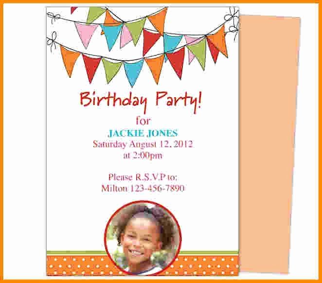 Birthday Party Invitation Template Word A Birthday Cake