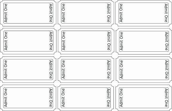 Blank Carnival Tickets Ticket Template Free Printable
