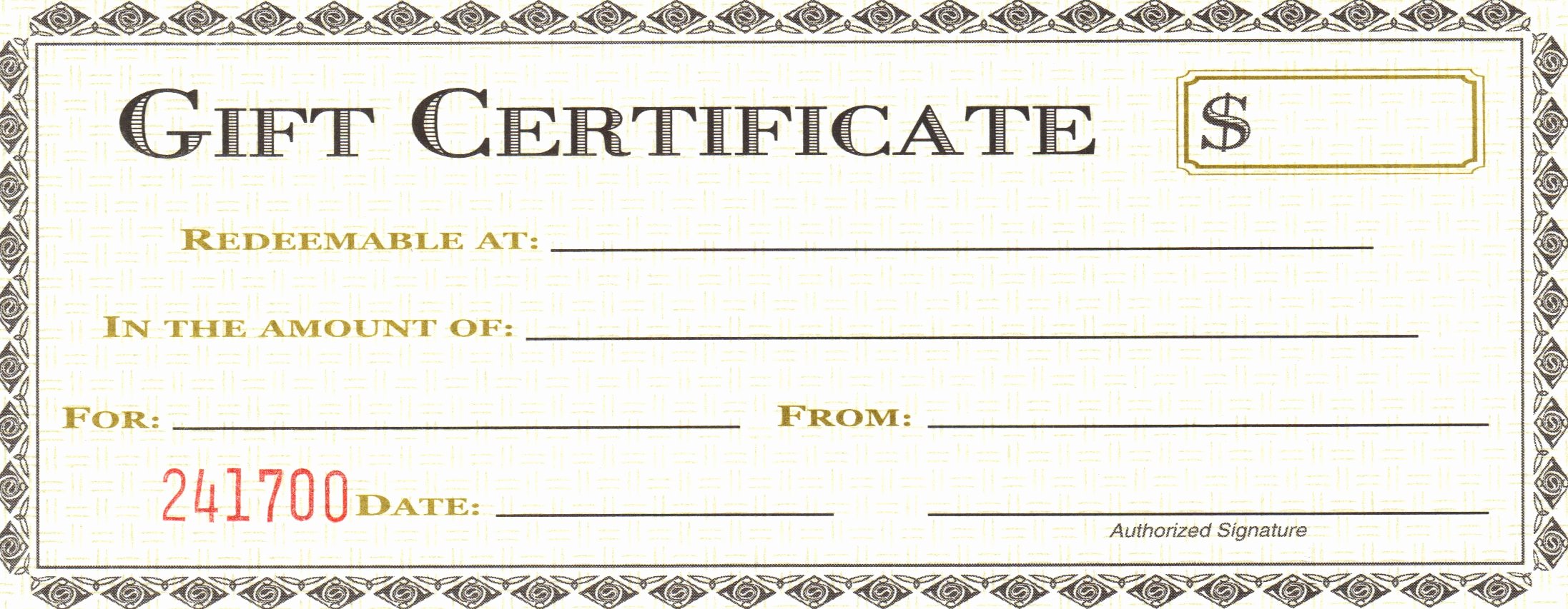 Blank Gift Certificate Template Mughals