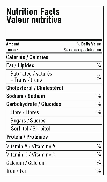Blank Nutrition Facts Template White Gold Free Label