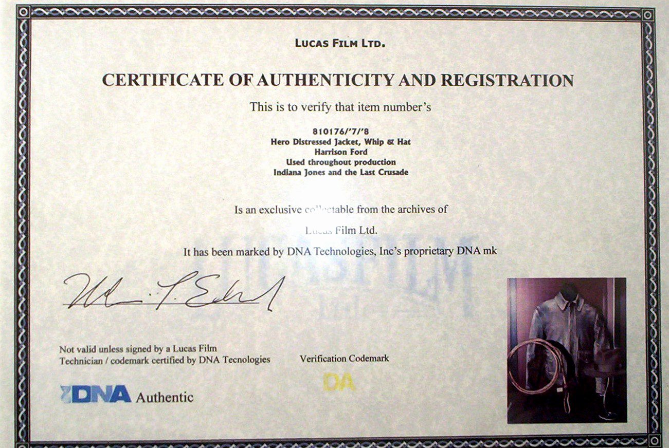 certificate of authenticity wording 2686