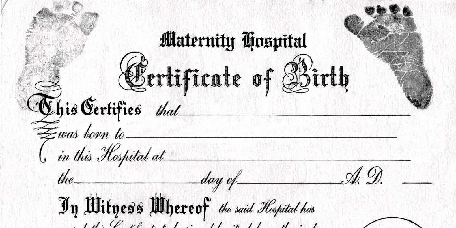 Certificate Birth Certificate Template