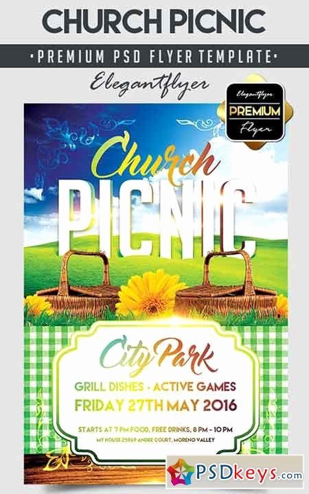 Church Picnic – Flyer Psd Template Cover Free