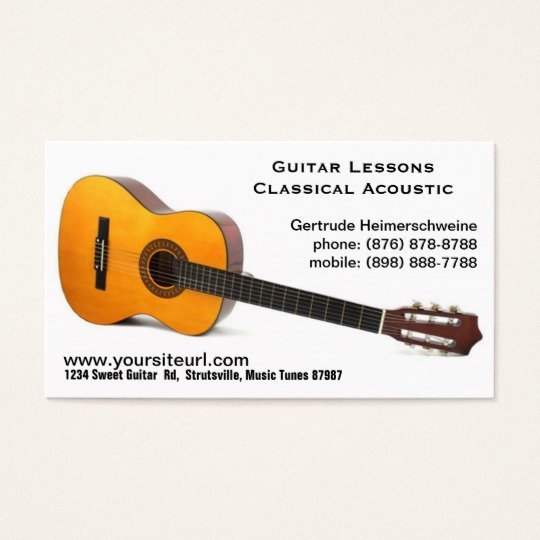 Classic Acoustic Guitar Music Lessons Business