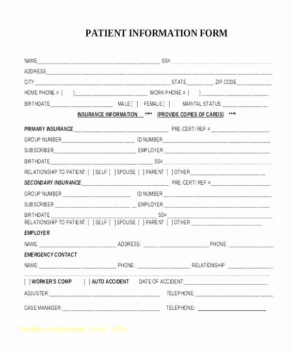 Client Information form Template Word Employee Contact