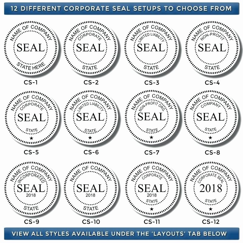 Corporate Seal Template the foreign Vector Free