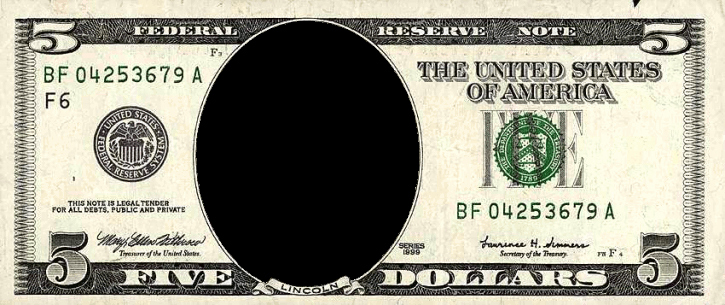 Customizable Fake Money Template Blank Dollar Bill