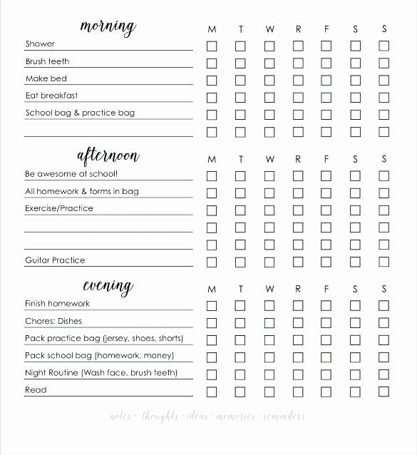 Daily Checklist Template Word – Rightarrow Template Database