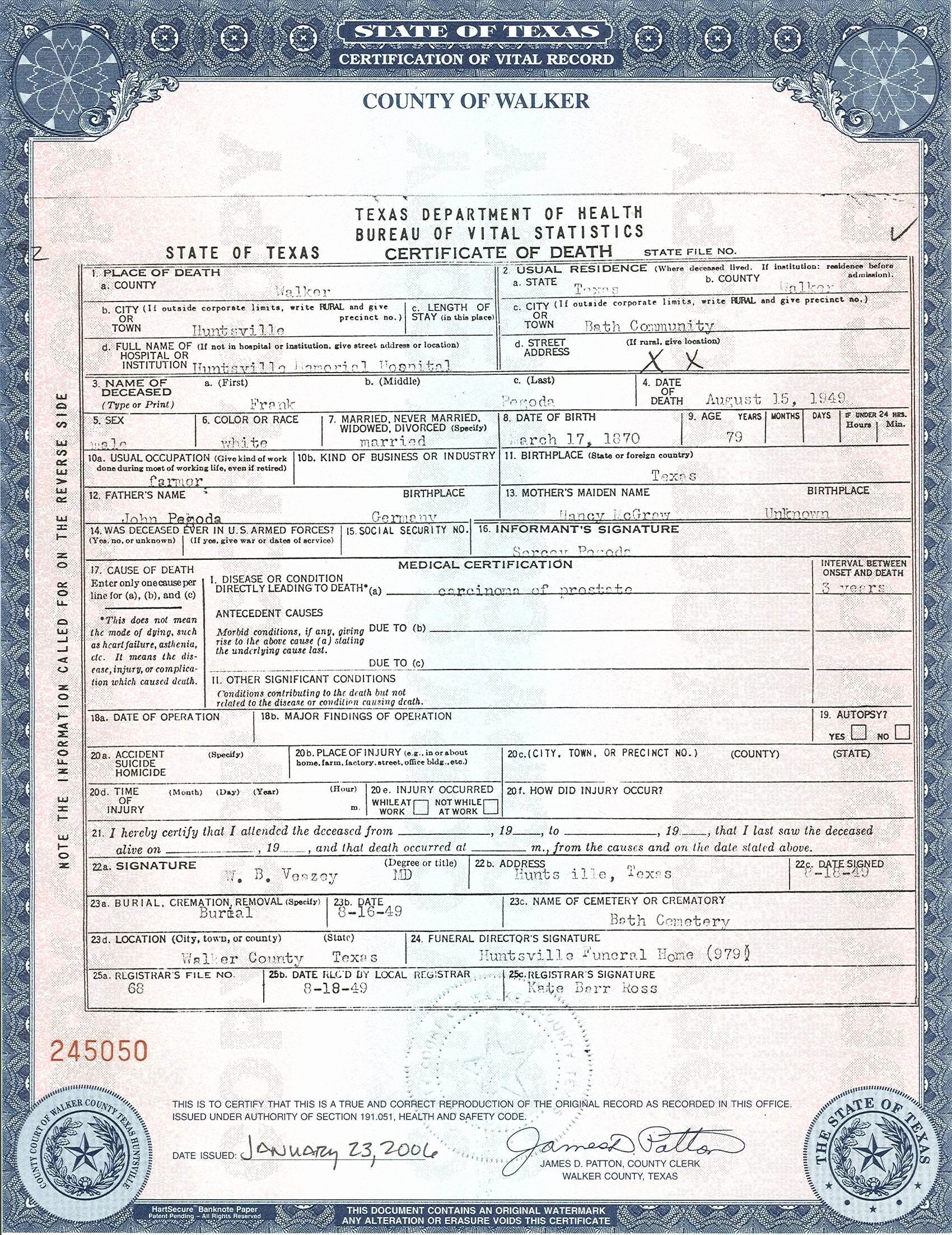 Death Certificates Texas Luxury 29 Texas Birth