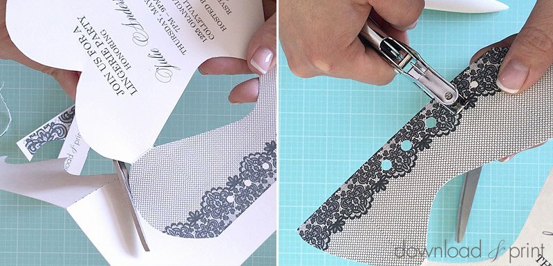 lace up corset invitation