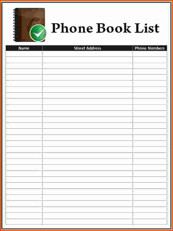 Doc Phone Number List Template Template Resume