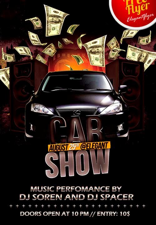 Download Free Car Show Party Psd Flyer Template