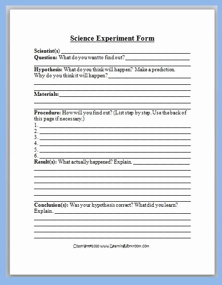 Download Scientific Experiment Proposal Template