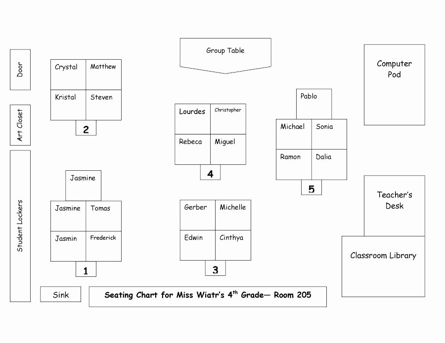 Excel Seating Chart Template Great Seating Chart Templates