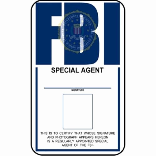 Fbi Id Template Fbi Identification Card From the Identity