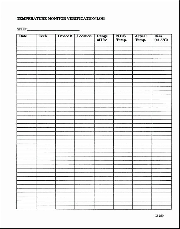 Food Temperature Log Template Printable Diet Journal Pages