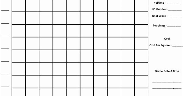 Football Squares Template Free