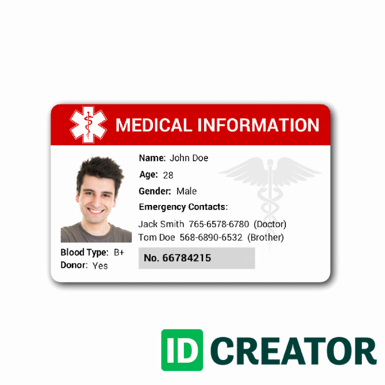 Free Custom Id Card Templatesidcreator Make Id Badges
