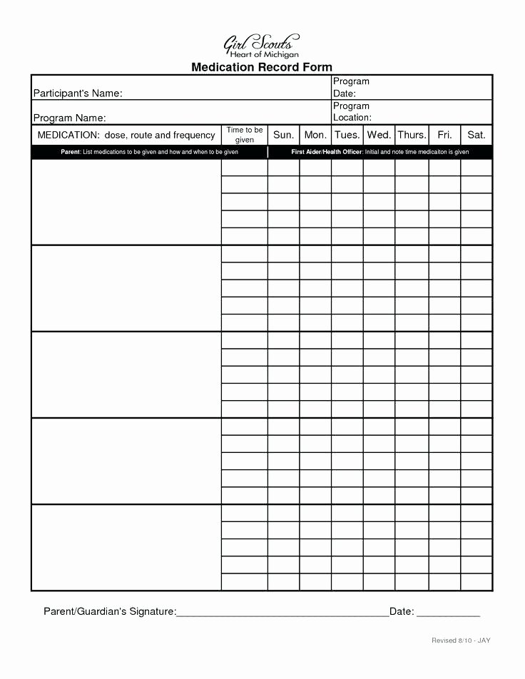 Free Medication Administration Record Template Excel Yahoo