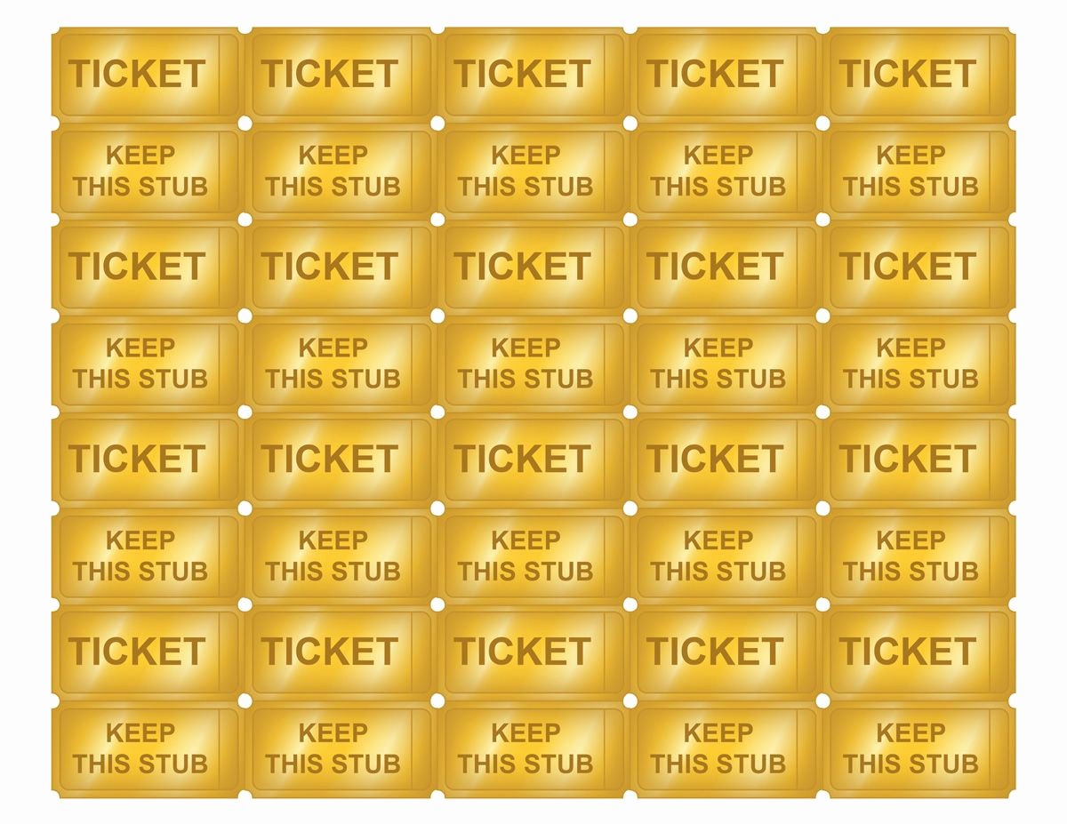 Free Printable Golden Ticket Templates