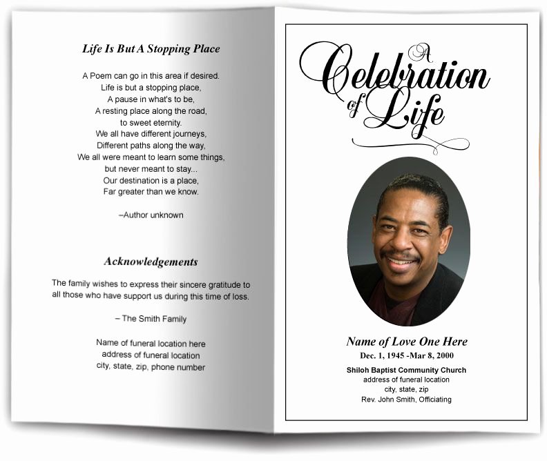 Funeral Program Obituary Templates