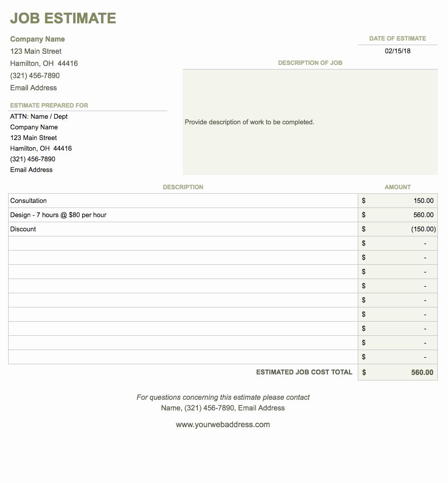 Google Sheets Invoice Template