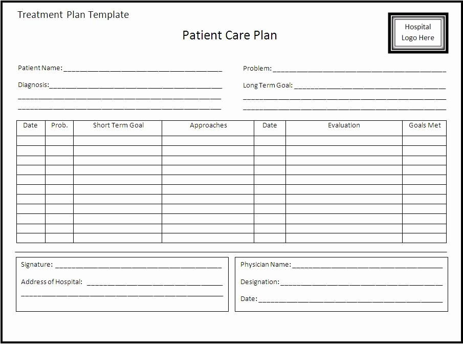 Image Result for Child Treatment Plan Template