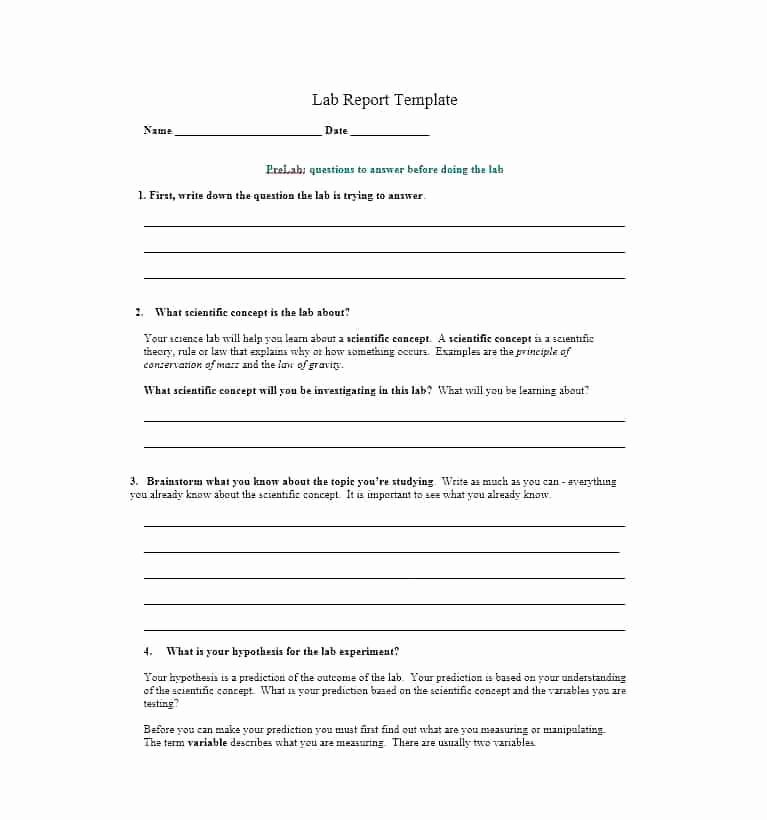 Lab Report Template Word Accurate Efficient Pics Physics