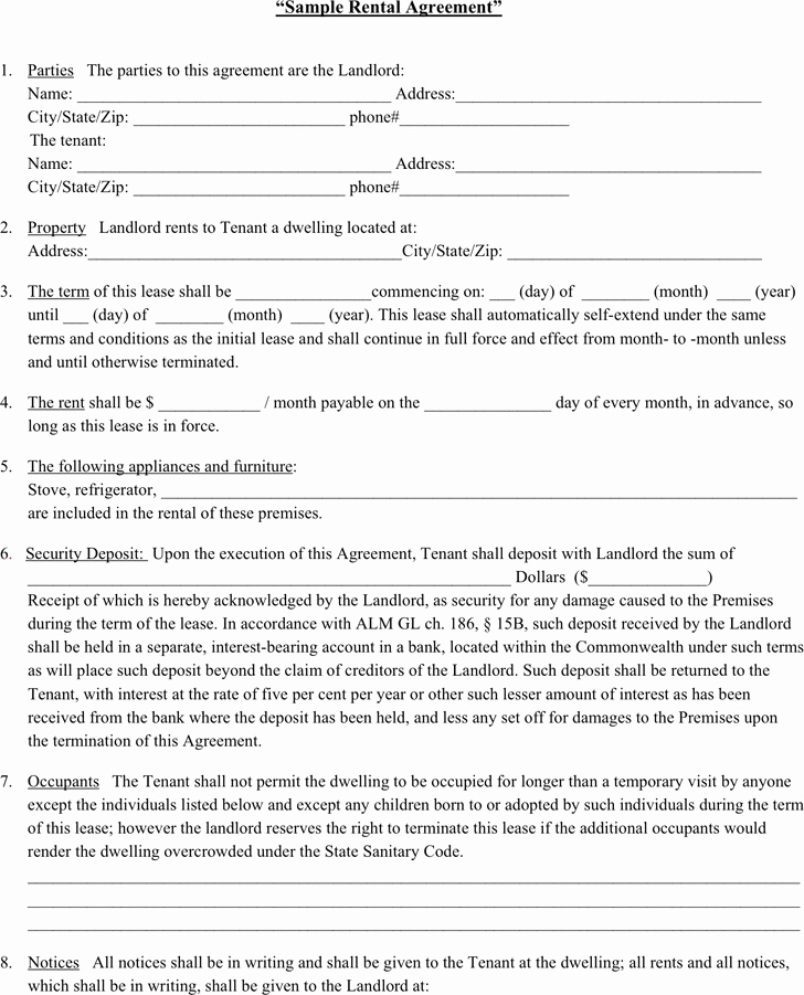Lease Agreement forms